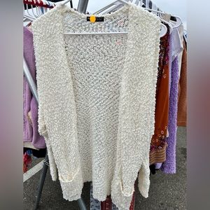 White Popcorn Sweater
